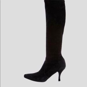 Stuart Weitzman Black Suede Knee Boots Size 8 Gently Used